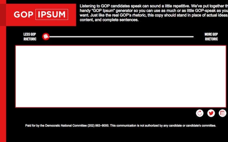 Thumbnail of GOP Ipsum project