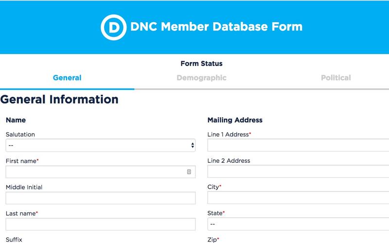 Thumbnail of DNC Member Database Form project