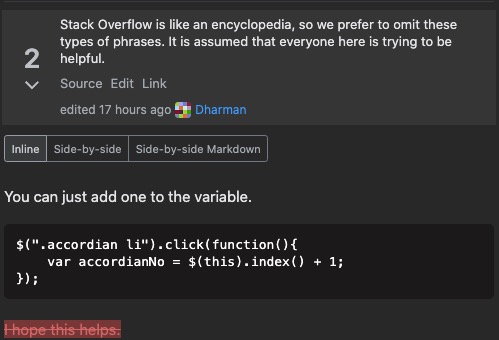 Mod editing out "I hope this helps" with the reason being Stackoverflow is assumed to be helpful.